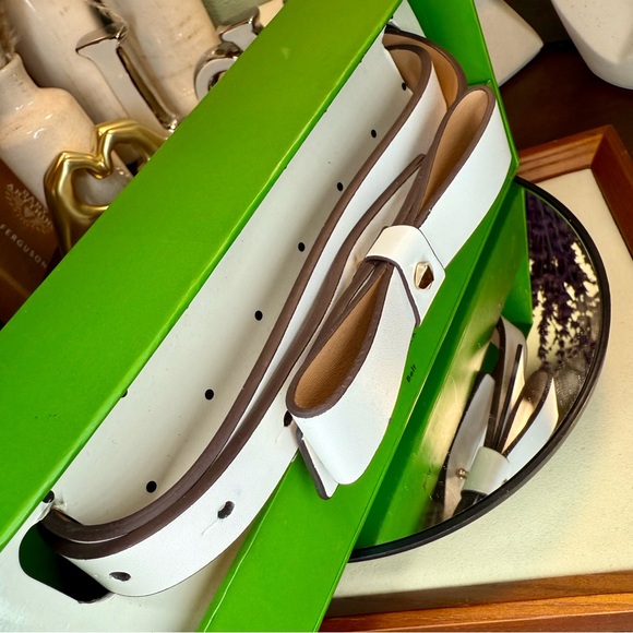 NWT! Kate Spade Off White Bow Accent Belt - Picture 5 of 8